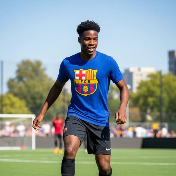 Nike FCB Blue Tee (Medium) - Picture 6 of 9